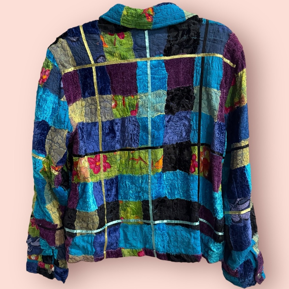 Vintage Chico’s Design Patchwork Jacket | Texture… - image 4